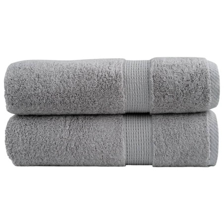 Serviettes de bain de qualité supérieure SOLUND 2 pcs gris 