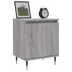 Table de chevet sonoma gris 40x30x50 cm bois d'ingénierie 