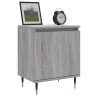Table de chevet sonoma gris 40x30x50 cm bois d'ingénierie 