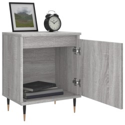 Table de chevet sonoma gris 40x30x50 cm bois d'ingénierie 