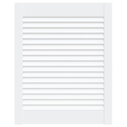 Porte à persiennes Bois de pin massif Blanc 61,5x49,4 cm 