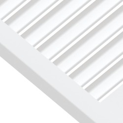 Porte à persiennes Bois de pin massif Blanc 61,5x49,4 cm 