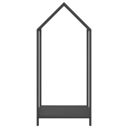 Portant de bois chauffage noir 40x25x90 cm 