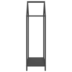 Portant de bois chauffage noir 40x25x90 cm 