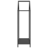 Portant de bois chauffage noir 40x25x90 cm 