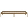 Cadre de lit sans matelas marron miel bois massif 100x200 cm 