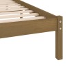 Cadre de lit sans matelas marron miel bois massif 100x200 cm 