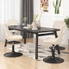 Chaises à manger pivotantes lot de 4 Crème Velours 