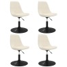 Chaises à manger pivotantes lot de 4 Crème Velours 