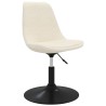 Chaises à manger pivotantes lot de 4 Crème Velours 