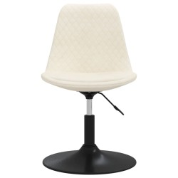 Chaises à manger pivotantes lot de 4 Crème Velours 