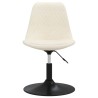 Chaises à manger pivotantes lot de 4 Crème Velours 
