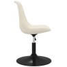 Chaises à manger pivotantes lot de 4 Crème Velours 