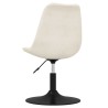 Chaises à manger pivotantes lot de 4 Crème Velours 