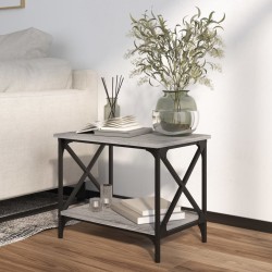 Table d'appoint Sonoma gris 55x38x45 cm Bois d'ingénierie 
