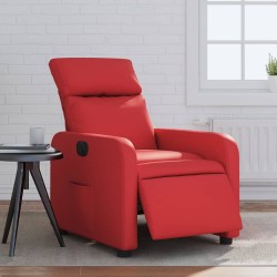 Fauteuil inclinable électrique Rouge Similicuir 