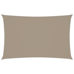 Voile de parasol tissu oxford rectangulaire 2x5 m taupe 