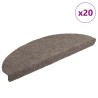 Tapis d'escalier autocollant 20 pcs crème 65x21x4 cm 