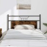 Tête de lit chêne fumé 100 cm bois d'ingénierie et acier 