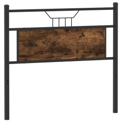 Tête de lit chêne fumé 100 cm bois d'ingénierie et acier 