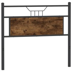 Tête de lit chêne fumé 100 cm bois d'ingénierie et acier 