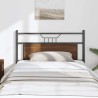 Tête de lit chêne marron 100 cm bois d'ingénierie et acier 