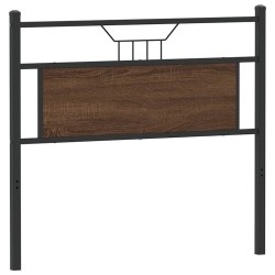 Tête de lit chêne marron 100 cm bois d'ingénierie et acier 