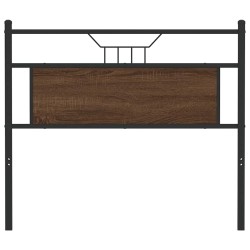 Tête de lit chêne marron 100 cm bois d'ingénierie et acier 