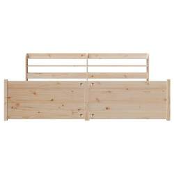 Cadre de lit avec tête de lit sans matelas 200x200 cm 