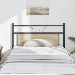 Tête de lit chêne sonoma 100 cm bois d'ingénierie et acier 