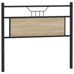 Tête de lit chêne sonoma 100 cm bois d'ingénierie et acier 