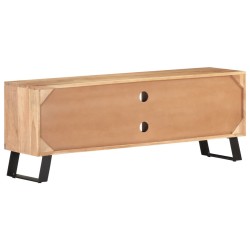 Meuble TV 120x30x42 cm Bois massif d'acacia avec bord naturel 