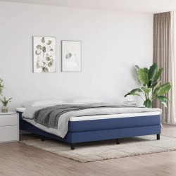 Matelas de lit à ressorts ensachés Bleu 180x200x20 cm Tissu 