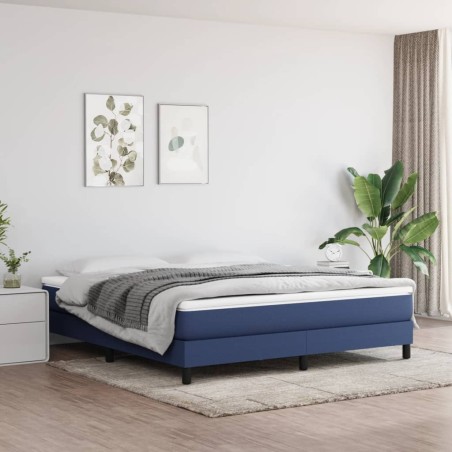 Matelas de lit à ressorts ensachés Bleu 180x200x20 cm Tissu 