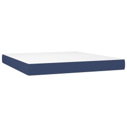 Matelas de lit à ressorts ensachés Bleu 180x200x20 cm Tissu 
