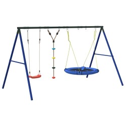 Jeu extérieur avec balançoire, balançoire à disque et soucoupe 