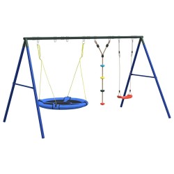 Jeu extérieur avec balançoire, balançoire à disque et soucoupe 