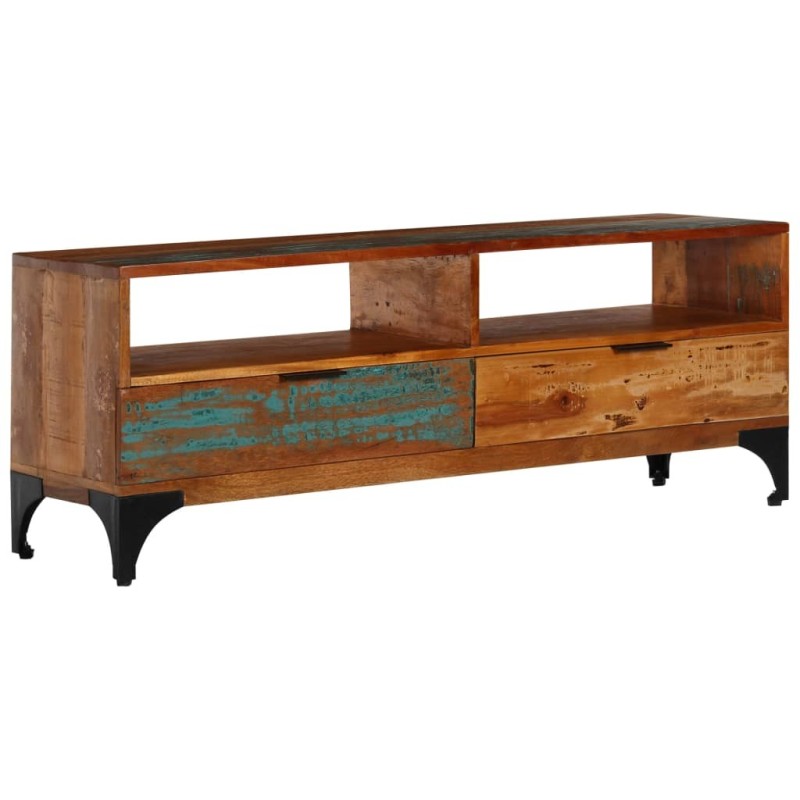 Meuble TV 118x35x45 cm Bois de récupération massif 