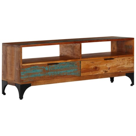 Meuble TV 118x35x45 cm Bois de récupération massif 