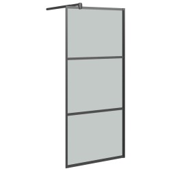 Paroi de douche avec étagère Noir 100x195cm Verre ESG&Aluminium 