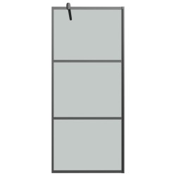 Paroi de douche avec étagère Noir 100x195cm Verre ESG&Aluminium 