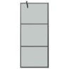 Paroi de douche avec étagère Noir 100x195cm Verre ESG&Aluminium 
