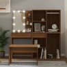 Ensemble de coiffeuse avec LED Chêne marron Bois d'ingénierie 