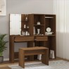 Ensemble de coiffeuse avec LED Chêne marron Bois d'ingénierie 