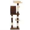 Arbre à chat avec griffoirs en sisal 127 cm Beige et marron 