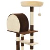 Arbre à chat avec griffoirs en sisal 127 cm Beige et marron 