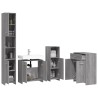 Ensemble de meubles de salle de bain 4 pcs Sonoma gris 