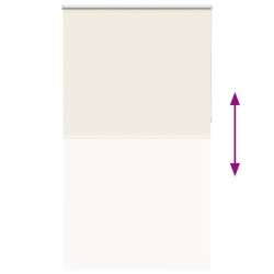 Store enrouleur occultant blanc cassé 125x230 cm largeur tissu 