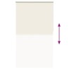 Store enrouleur occultant blanc cassé 125x230 cm largeur tissu 