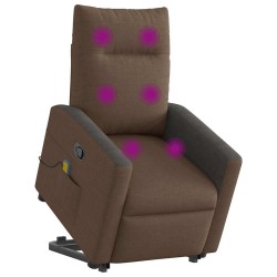 Fauteuil de massage inclinable Marron Tissu 